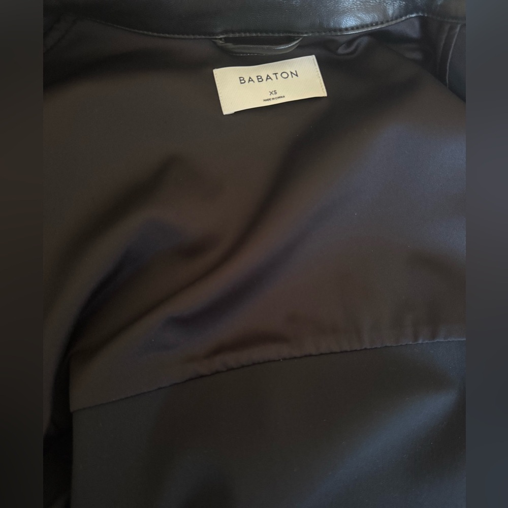 Aritzia Babaton Pelli Faux Leather Shirt Jacket Black XS - Picture 9 of 11
